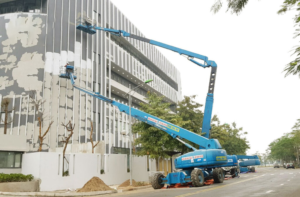 Cho thuê xe nâng người cắt kéo tại hà nội